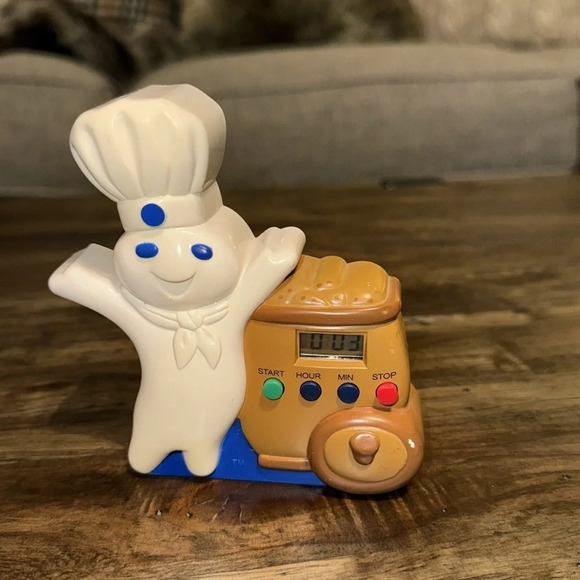 VTG 1997 The Pillsbury Company Pillsbury Doughboy Plastic Kitchen Timer Magnet - Picture 11 of 11